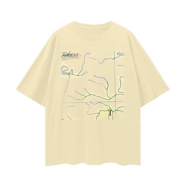 Music for Airports 1/1 T-Shirt – Brian Eno Ambient Album Shirt, Oversized 100% Cotton, Unisex Minimalist Soundscape Tee