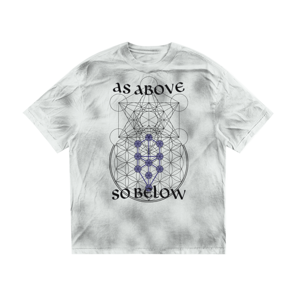 Mystic Alchemy T-Shirt – Oversized Esoteric Hermetic Tee, Dirty Wash 100% Cotton, Unisex Loose Fit, Occult Aesthetic, High-Quality Print