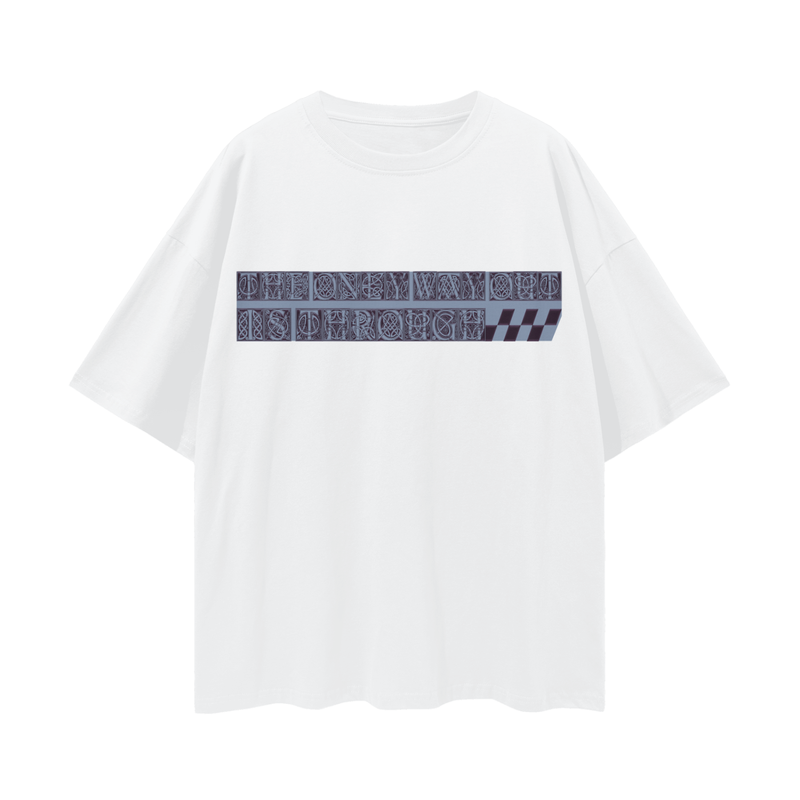 Glyph Quote Oversize Tee - 190 GSM Premium 100% Cotton Unisex Loose Fit, High-Quality Print, Soft Feel