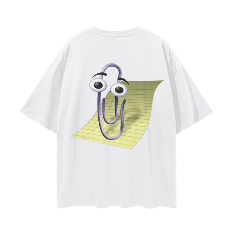 Clippy & BonziBuddy Vintage Style Tee | Digital Consumer Rights Activism Nostalgia Tee | Oversize Fit Drop Shoulder Tee High Quality Print