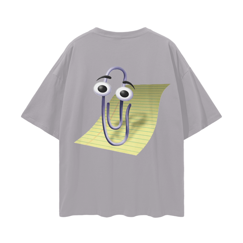 Clippy & BonziBuddy Vintage Style Tee | Digital Consumer Rights Activism Nostalgia Tee | Oversize Fit Drop Shoulder Tee High Quality Print