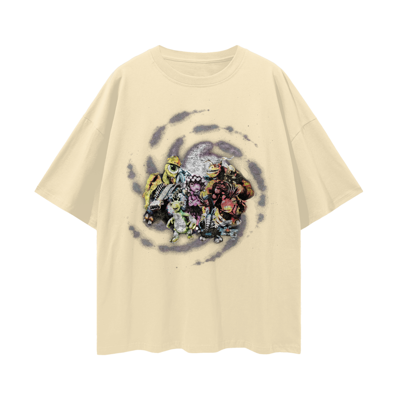 Vintage Spore Oversized Tee: Retro Gamer 100% Cotton Shirt