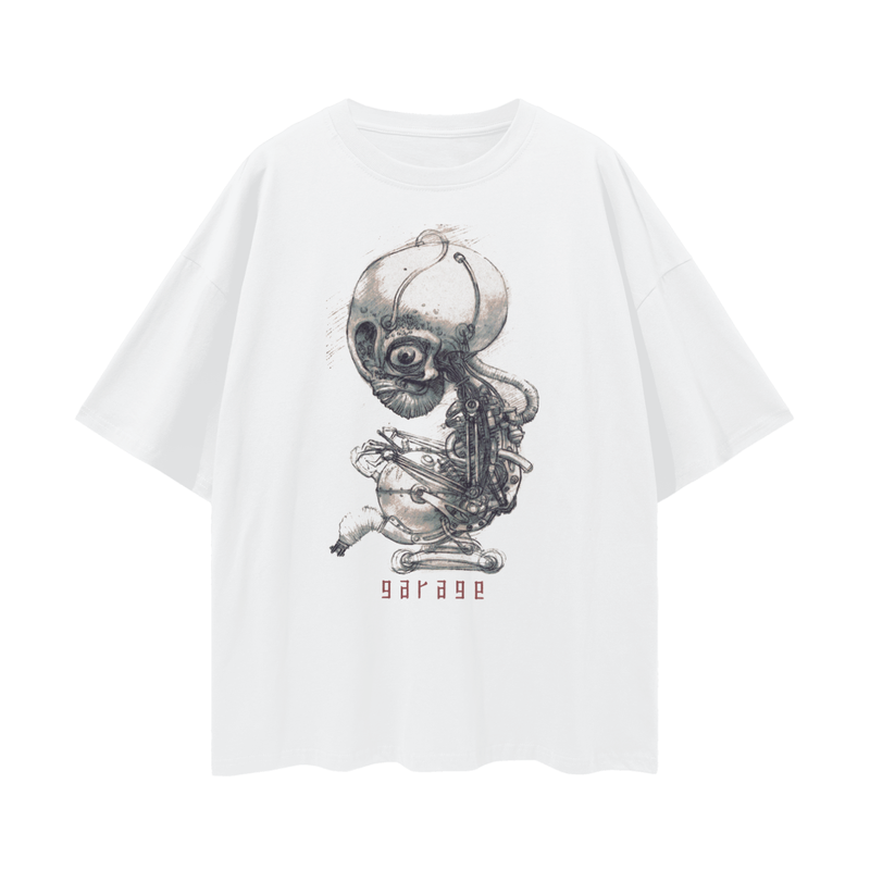 Garage: Bad Dream Adventure T-Shirt – Oversized Lost Media Sketch Tee, 100% Cotton Unisex Loose Fit, Surreal Horror Aesthetic