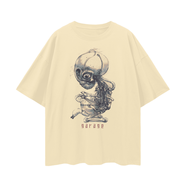 Garage: Bad Dream Adventure T-Shirt – Oversized Lost Media Sketch Tee, 100% Cotton Unisex Loose Fit, Surreal Horror Aesthetic