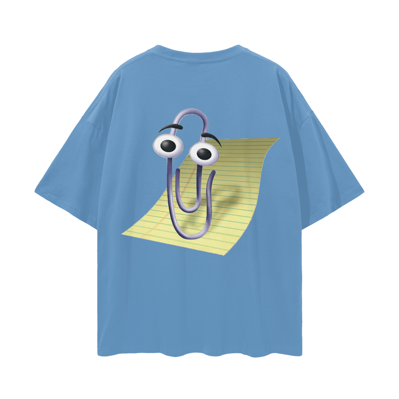 Clippy & BonziBuddy Vintage Style Tee | Digital Consumer Rights Activism Nostalgia Tee | Oversize Fit Drop Shoulder Tee High Quality Print