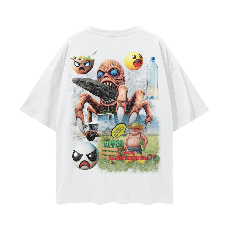 1_&2Water_3Monitor_4Lizard_5Tee% 1Hopecore_Viral6_Marketing7_Reel8 Oversize Deep Drop Shoulder Tee - 190 GSM