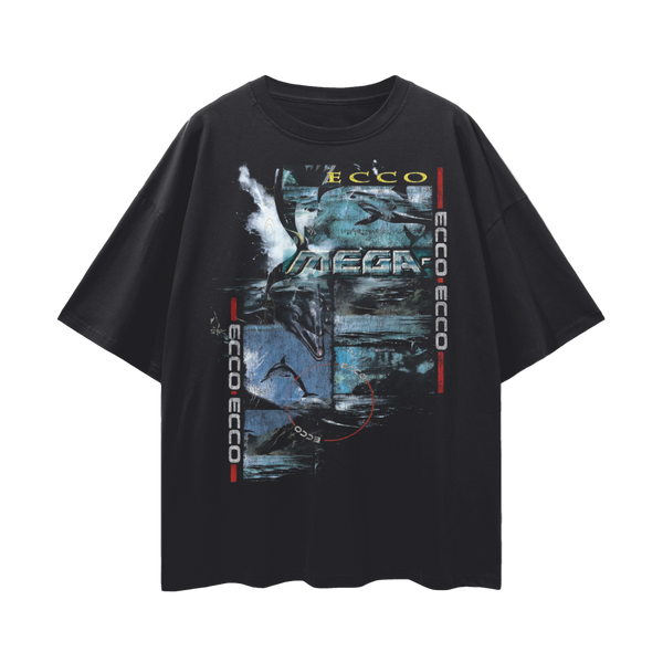 Ecco the Dolphin T-Shirt: Retro Vaporwave Sega Tee, 100% Cotton