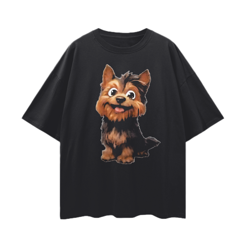Gleeful All-Knowing Animal Awesome Oversize Deep Drop Shoulder Tee - 100% Cotton Unisex Loose Fit, High-Quality Print, Soft Feel