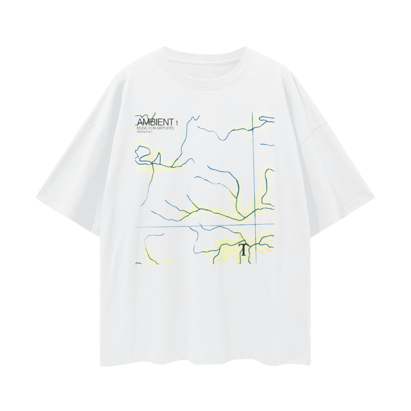 Music for Airports 1/1 T-Shirt – Brian Eno Ambient Album Shirt, Oversized 100% Cotton, Unisex Minimalist Soundscape Tee