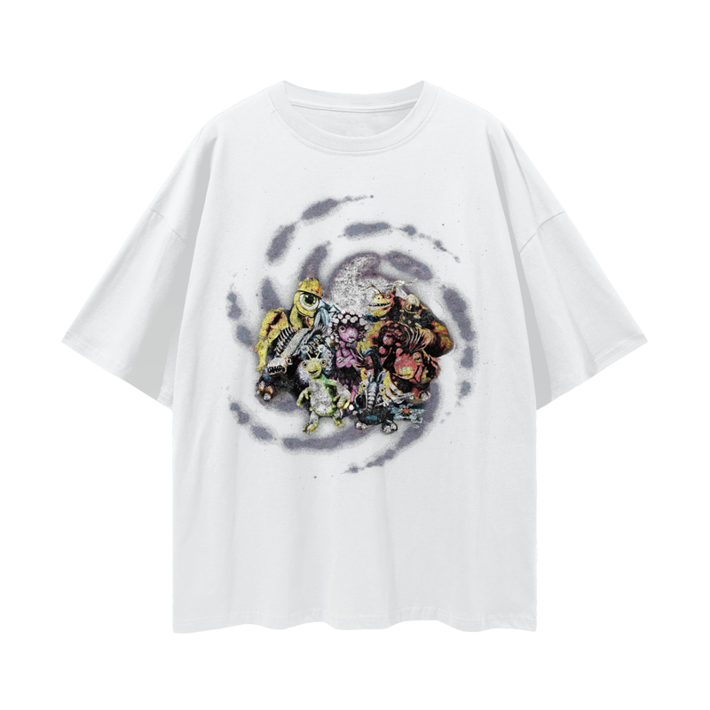 Vintage Spore Oversized Tee: Retro Gamer 100% Cotton Shirt
