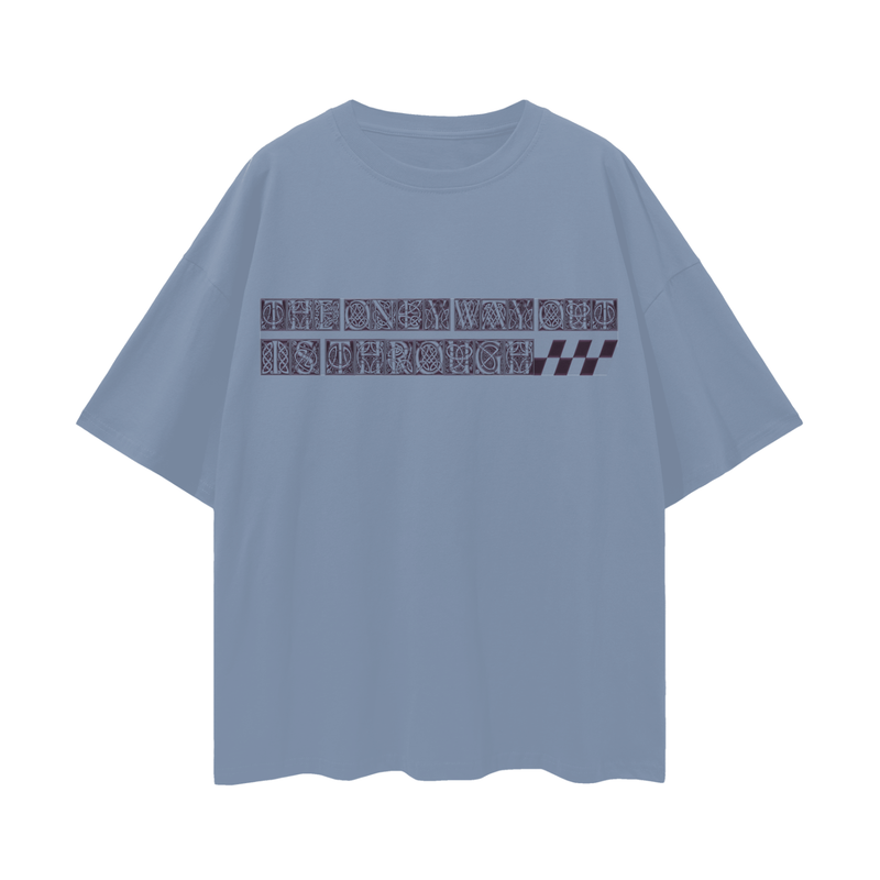 Glyph Quote Oversize Tee - 190 GSM Premium 100% Cotton Unisex Loose Fit, High-Quality Print, Soft Feel