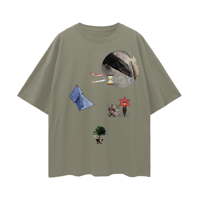 1_&2Water_3Monitor_4Lizard_5Tee% 1Hopecore_Viral6_Marketing7_Reel8 Oversize Deep Drop Shoulder Tee - 190 GSM