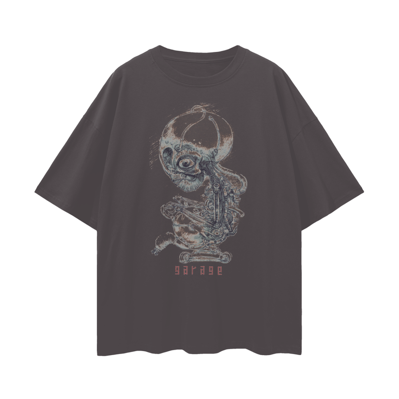 Garage: Bad Dream Adventure T-Shirt – Oversized Lost Media Sketch Tee, 100% Cotton Unisex Loose Fit, Surreal Horror Aesthetic