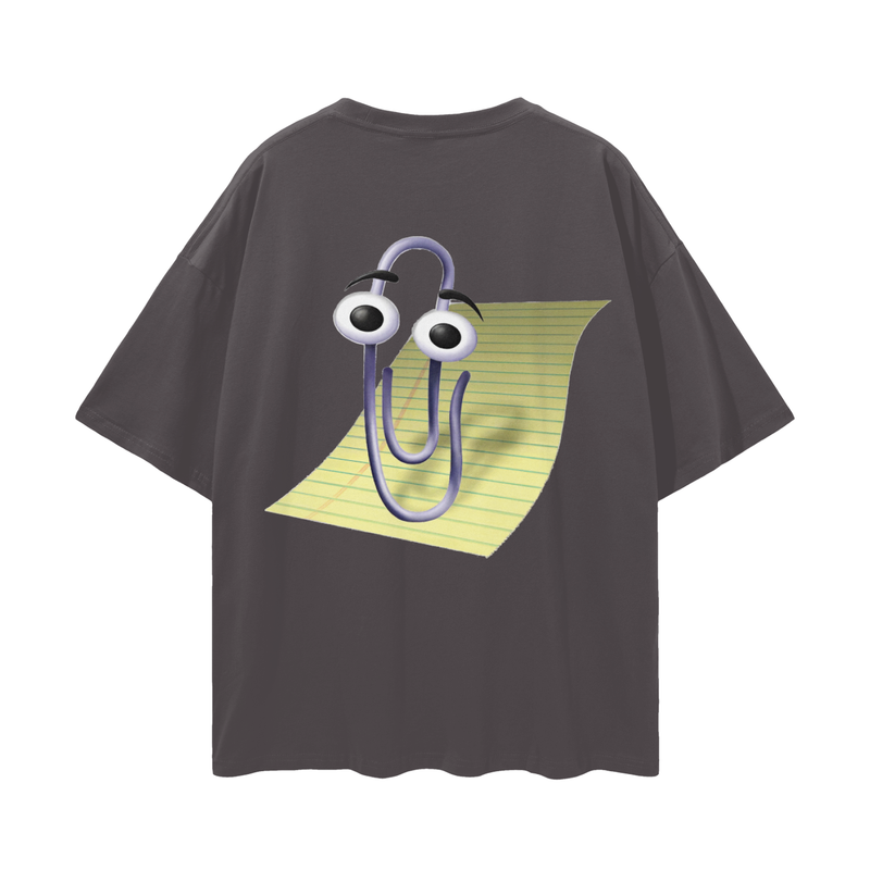 Clippy & BonziBuddy Vintage Style Tee | Digital Consumer Rights Activism Nostalgia Tee | Oversize Fit Drop Shoulder Tee High Quality Print