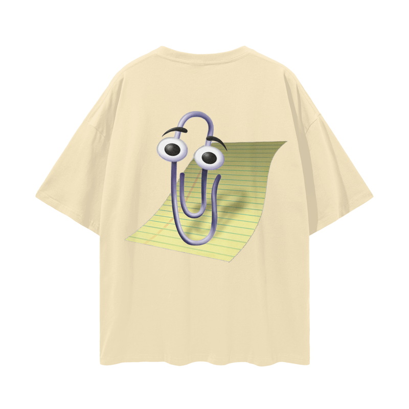 Clippy & BonziBuddy Vintage Style Tee | Digital Consumer Rights Activism Nostalgia Tee | Oversize Fit Drop Shoulder Tee High Quality Print