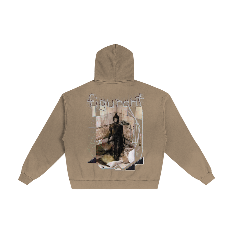 The Figurant Hand-Frayed Sunfade Zip Hoodie