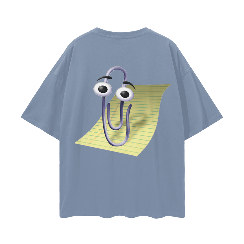 Clippy & BonziBuddy Vintage Style Tee | Digital Consumer Rights Activism Nostalgia Tee | Oversize Fit Drop Shoulder Tee High Quality Print