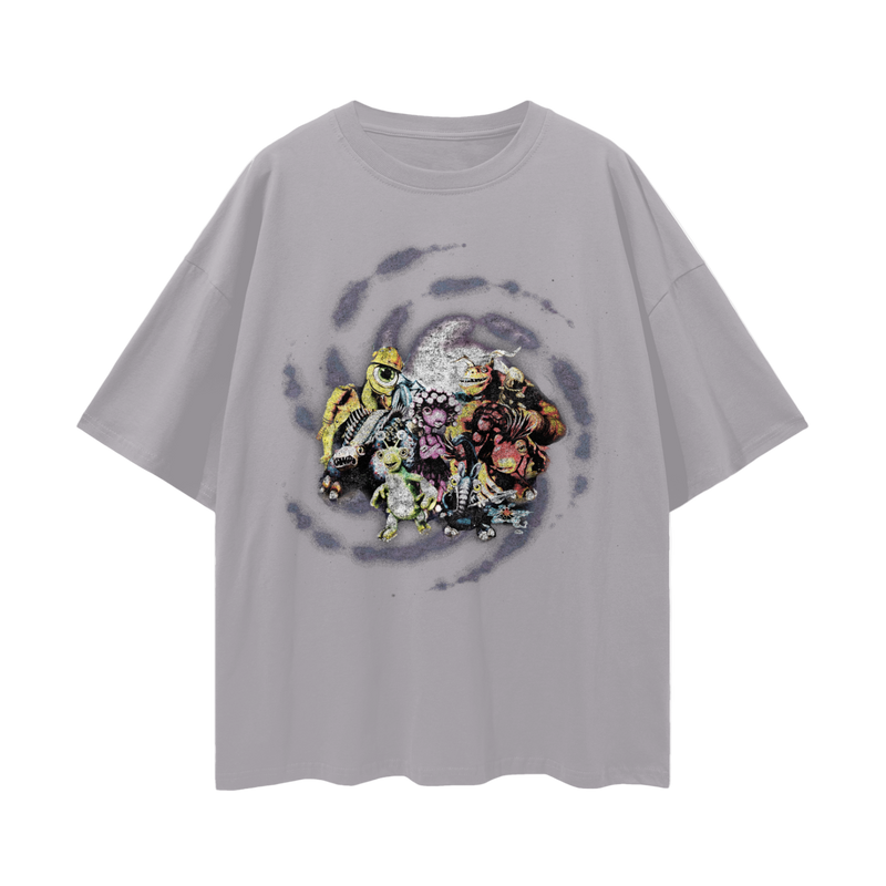 Vintage Spore Oversized Tee: Retro Gamer 100% Cotton Shirt