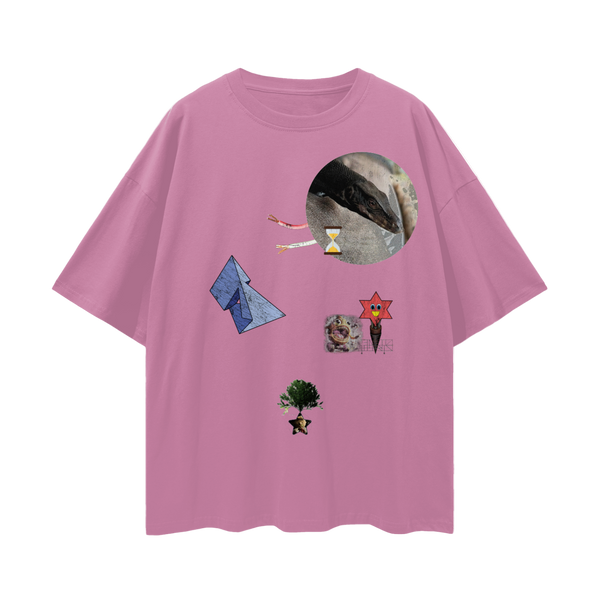 1_&2Water_3Monitor_4Lizard_5Tee% 1Hopecore_Viral6_Marketing7_Reel8 Oversize Deep Drop Shoulder Tee - 190 GSM