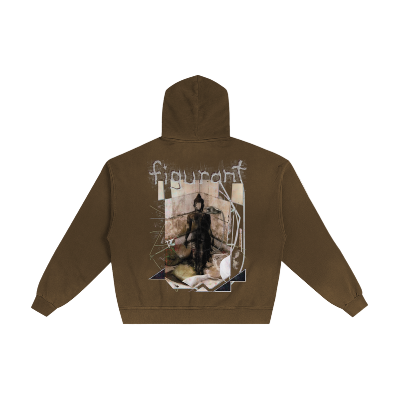 The Figurant Hand-Frayed Sunfade Zip Hoodie