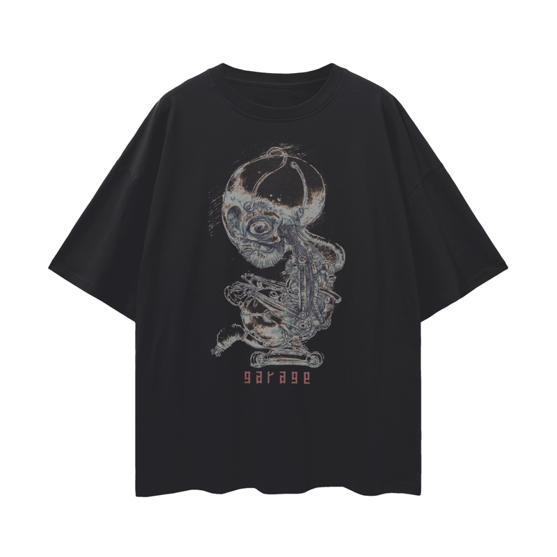 Garage: Bad Dream Adventure T-Shirt – Oversized Lost Media Sketch Tee, 100% Cotton Unisex Loose Fit, Surreal Horror Aesthetic