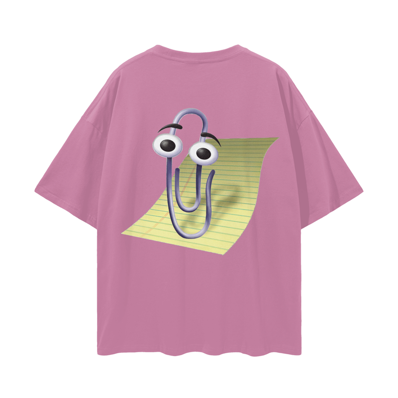 Clippy & BonziBuddy Vintage Style Tee | Digital Consumer Rights Activism Nostalgia Tee | Oversize Fit Drop Shoulder Tee High Quality Print