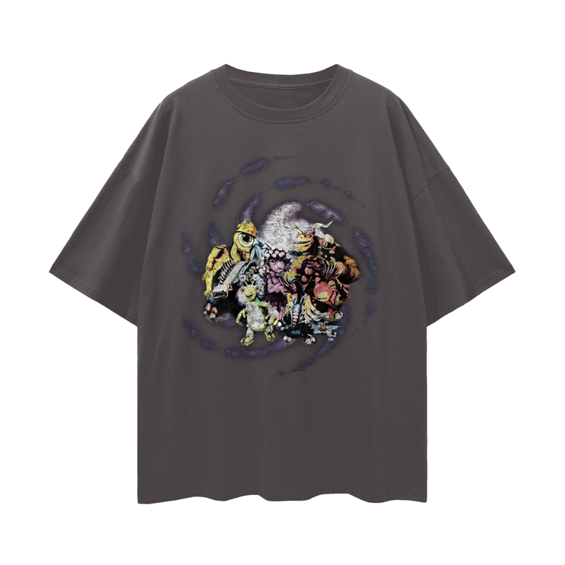 Vintage Spore Oversized Tee: Retro Gamer 100% Cotton Shirt