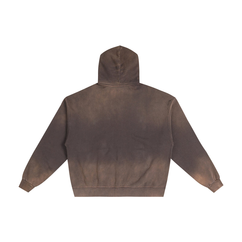The Figurant Hand-Frayed Sunfade Zip Hoodie