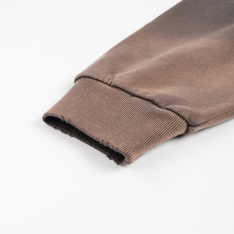 The Figurant Hand-Frayed Sunfade Zip Hoodie