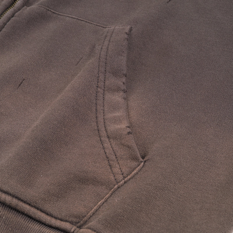 The Figurant Hand-Frayed Sunfade Zip Hoodie