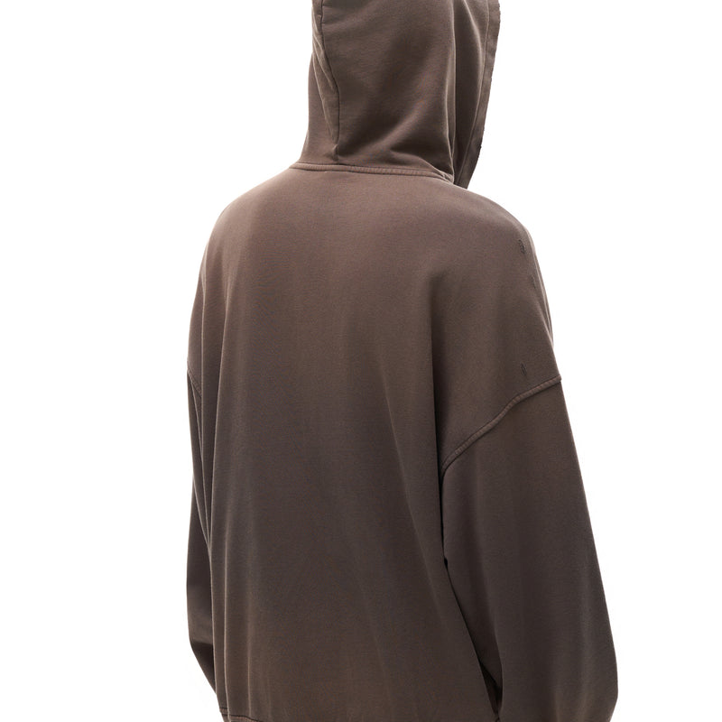 The Figurant Hand-Frayed Sunfade Zip Hoodie